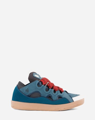 Tenisky Lanvin Kozene Curb Sneakers Panske Modre | SK21235