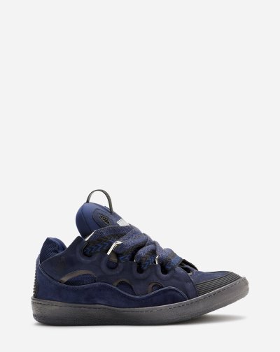 Tenisky Lanvin Kozene Curb Sneakers Panske Tmavo Modre | SK24837