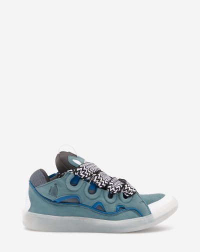 Tenisky Lanvin Kozene Curb Sneakers Panske Zelene Siva | SK44478