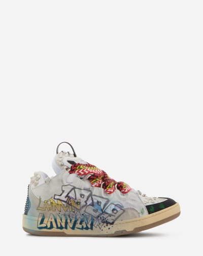 Tenisky Lanvin Kozene Curb Sneakers Panske Biele | SK46280
