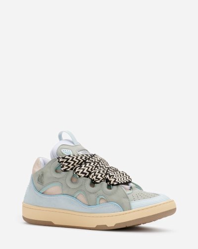 Tenisky Lanvin Kozene Curb Sneakers Panske Svetlo Modre | SK73798
