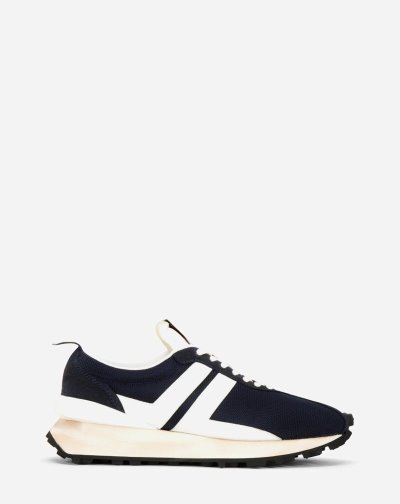 Tenisky Lanvin Mesh Bumpr Sneakers Panske Čierne Biele | SK77819