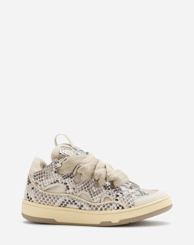 Tenisky Lanvin Python Print Kozene Curb Sneakers Panske Béžové | SK85392