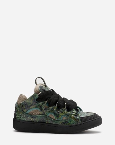 Tenisky Lanvin Python Print Kozene Curb Sneakers Damske Zelene | SK86096