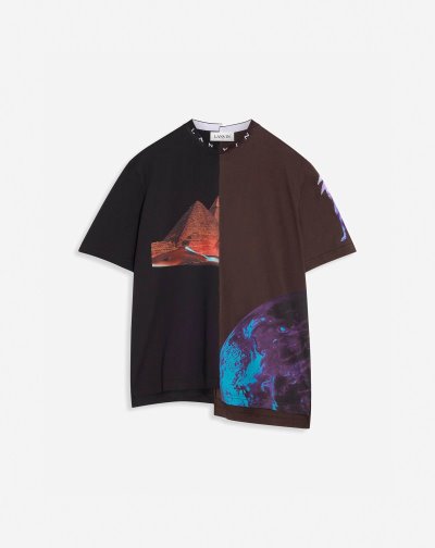 Tricko Lanvin Asymmetrical T Shirts With Sci-fi Print Panske Káva | SK66786