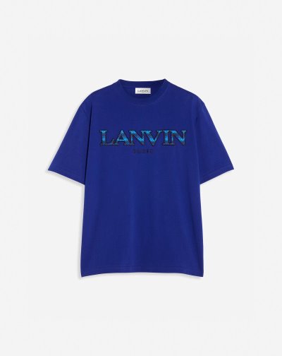 Tricko Lanvin Curb Embroidered T Shirts Panske Modre | SK23054