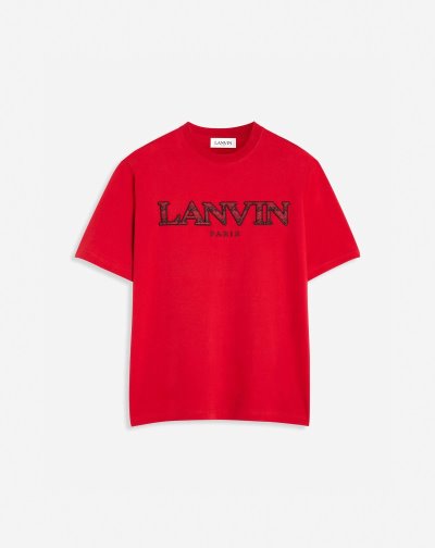 Tricko Lanvin Curb Embroidered T Shirts Panske Červené | SK84126