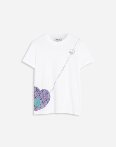 Tricko Lanvin Heart X Judith Leiber T Shirts Damske Biele | SK18250
