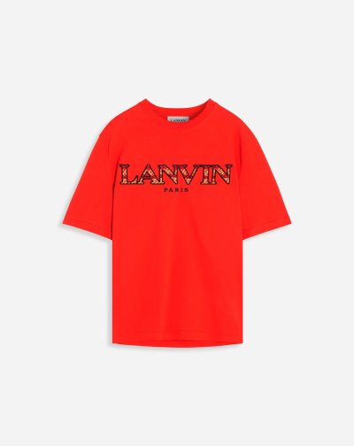 Tricko Lanvin Klasické Curb T Shirts Panske Červené | SK57124