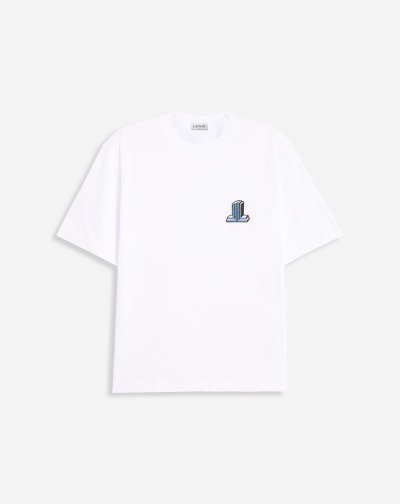 Tricko Lanvin Klasické Embroidered T Shirts Panske Biele | SK33985