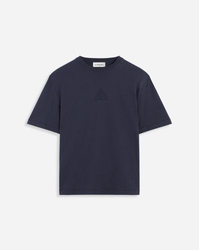 Tricko Lanvin Klasické Lanvin Triangle Logo T Shirts Panske Modre | SK23614
