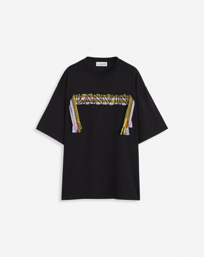 Tricko Lanvin Oversized Curb Cipkovane T Shirts Panske Biele | SK01639